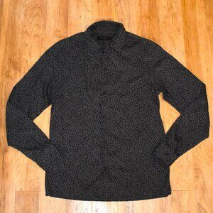 ALLSAINTS LIghtweight Cheetah Print Button Front Long Sleeve Shirt Sz SM